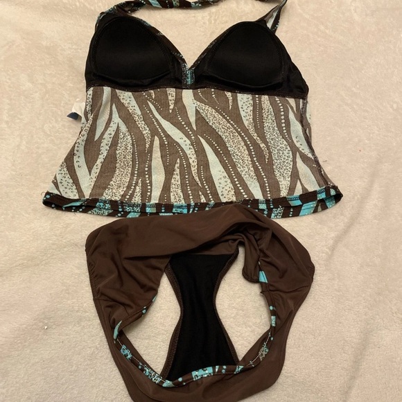 St. John's Bay Aqua and Chocolate Bikini - Picture 8 of 16